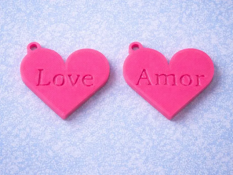 Valentine Heart Keychains Love & Amor