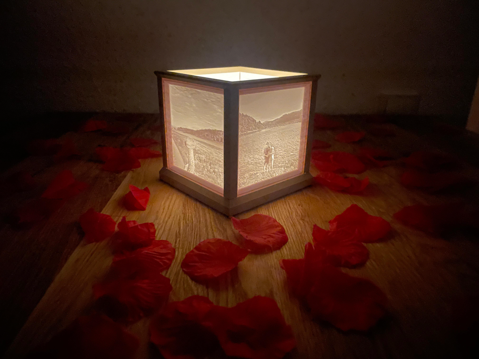 Lithophan Bilder Lampe LED Teelicht