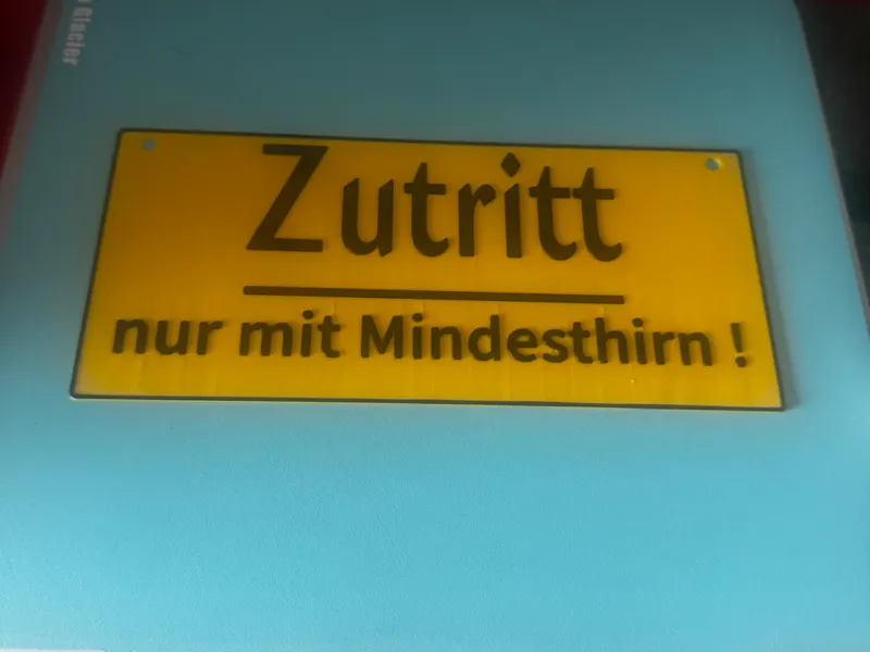 Mindestgehirn Funny Schild ! Deko Schild 