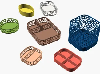 Modern Tray and Basket Factory - Parametric Trays