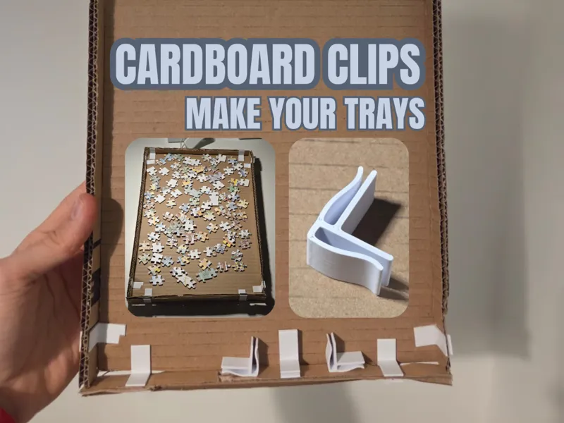Cardboard clips - Make your tray - Jigsaw puzzle!