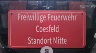 Standort Schild Feuerwehr Coesfeld