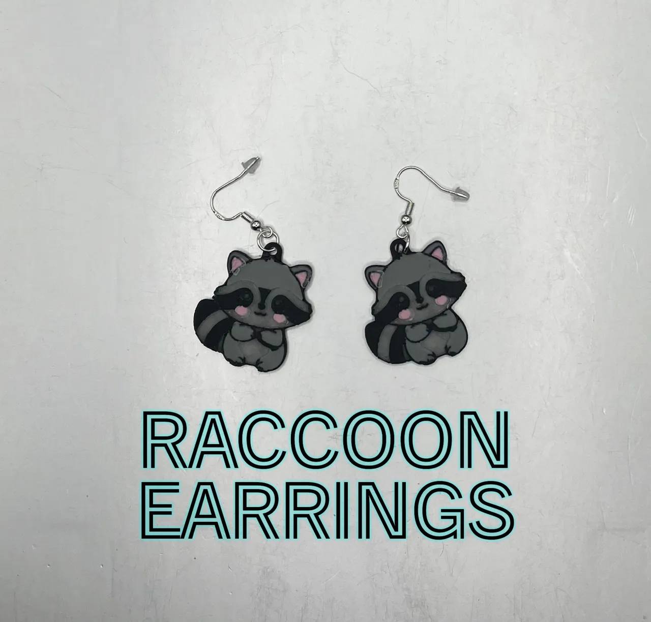 Raccoon Earrings view 2