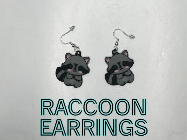 Raccoon Earrings