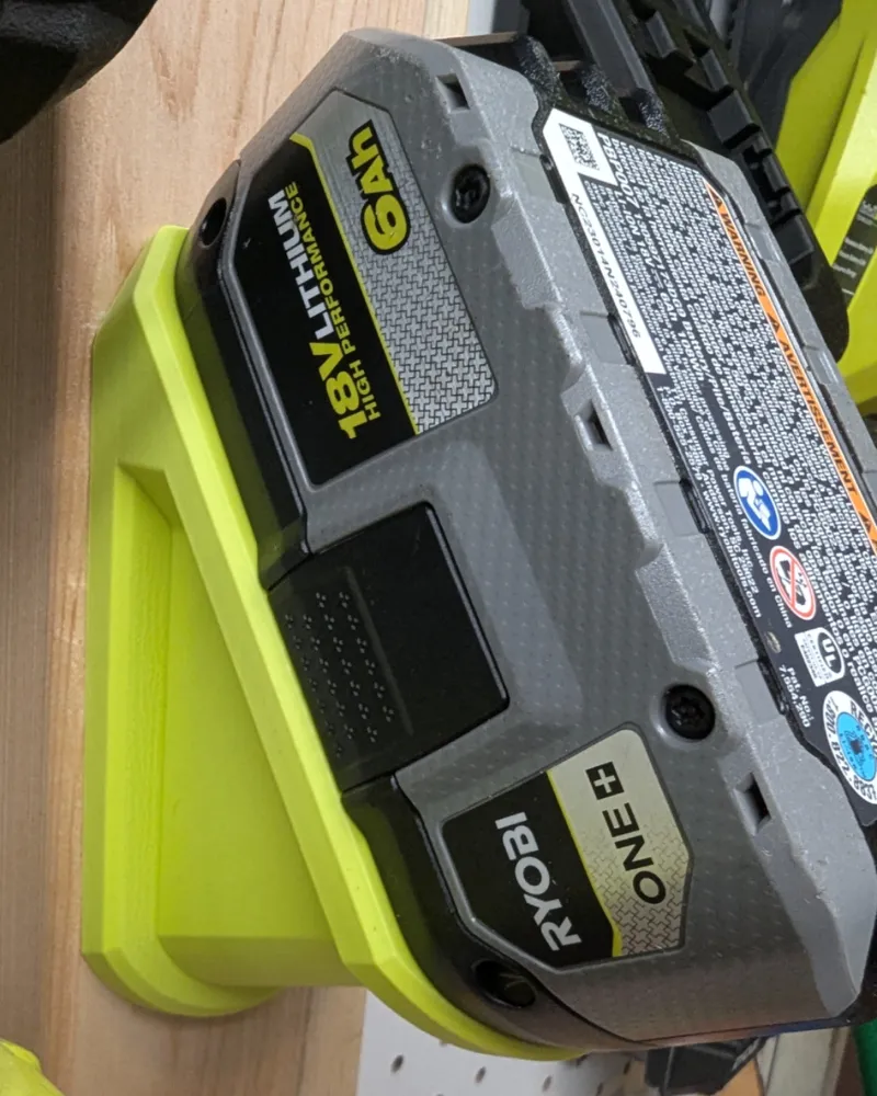 Ryobi 18v Battery Holder w/ Screw Holes