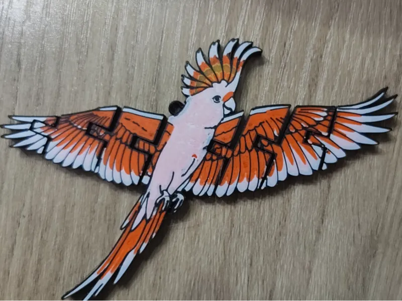 Flexi Cockatoo – AMS Color-Mix Fidget Keychain