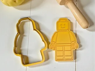 MAN COOKIE CUTTER AND FONDANT STAMP SET
