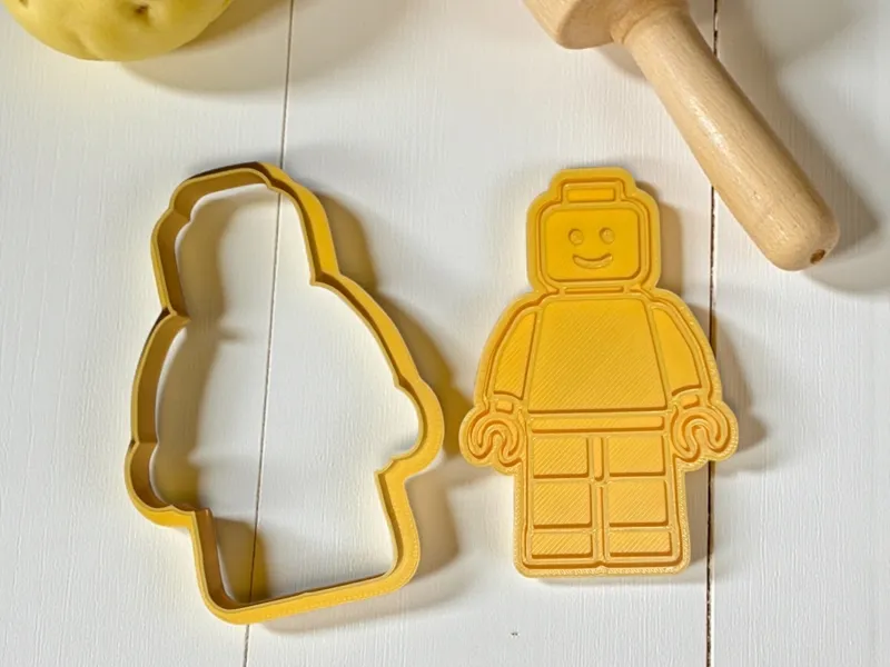 MAN COOKIE CUTTER AND FONDANT STAMP SET