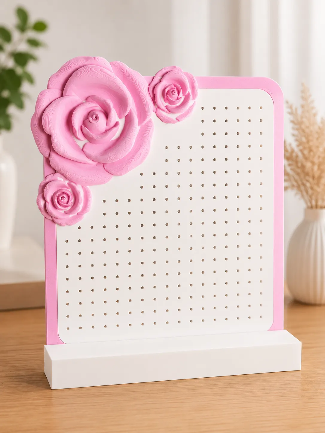 Expositor de pendientes con rosas view 3