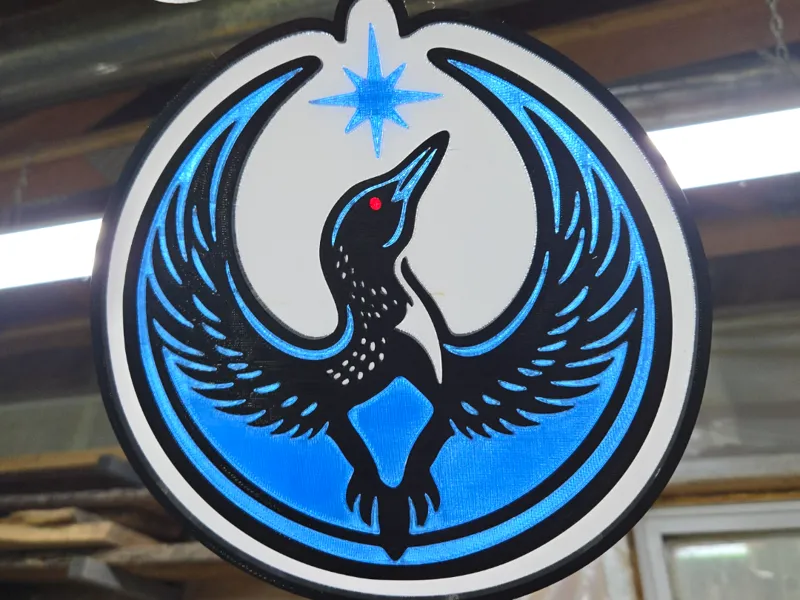 Stained glass Rebel Loon