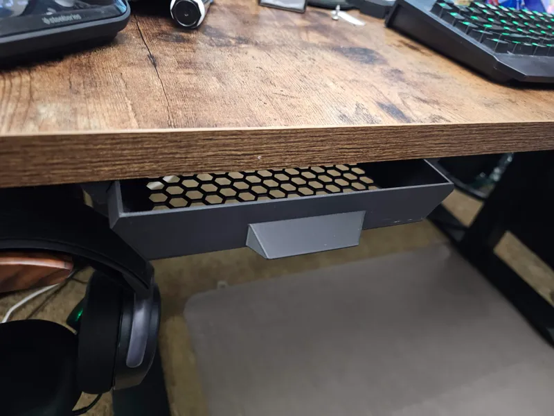 Under Desk Drawer - Longer With Rounded Stopper and #8 Screw Countersink