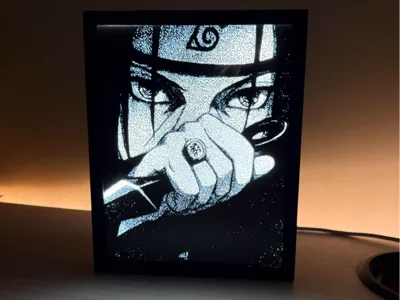 Sasuke LIghtbox Neon Frame