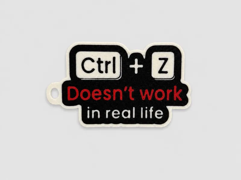 CTRL + Z Doesn’t Work in Real Life  Funny Keychain
