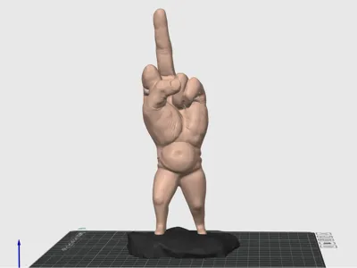 middle finger with legs