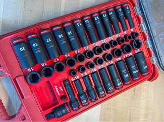 Milwaukee 3/8in 43PC Impact Socket Packout Insert