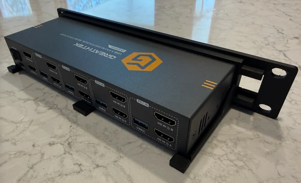 10 inch rack mount for GREATHTEAK KVM switch - Free 3D Print Model ...