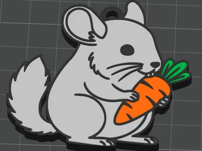 chinchilla keychain