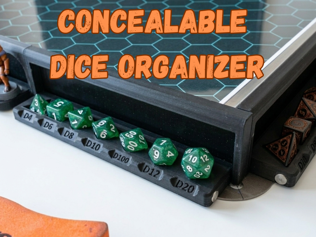 Concealable Magnetic Dice Tray for DnD and  TTRPGs