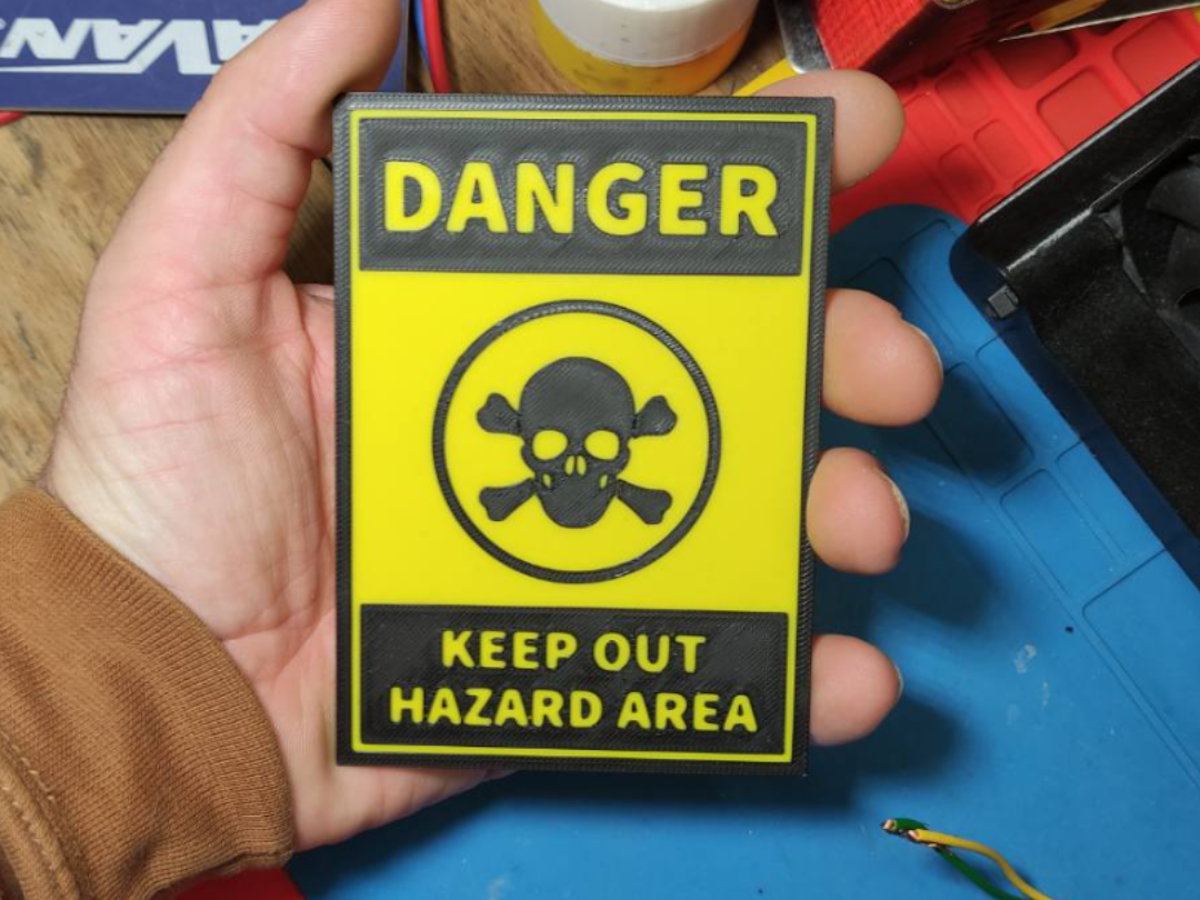 Danger hazard area 3D model