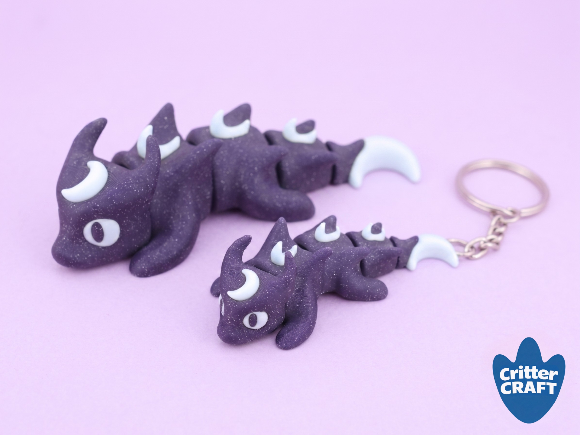 Mini Flexi Moon Dragon - Articulated Fidget Toy