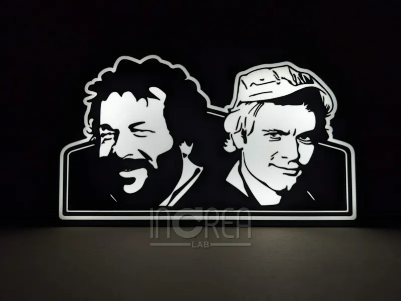 Bud Spencer & Terence Hill Lightbox LED Lamp