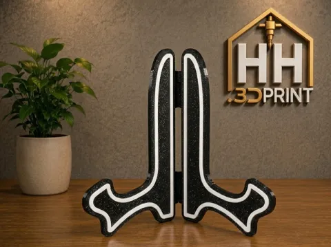 Cuadro decorativo en 3D: Suporte Cavalete - Porta Prato, Quadro, HueForge, — referencia de MakerWorld