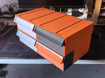 Stackable drawer parts desktop organizer box