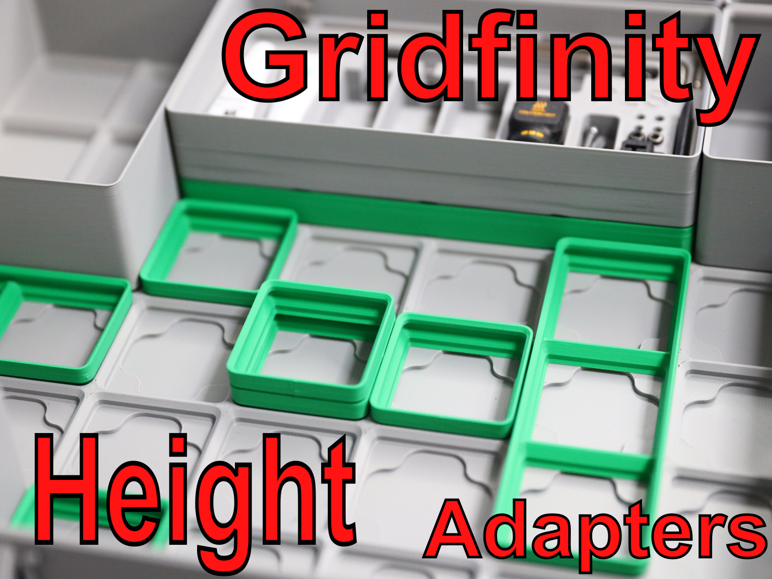 Gridfinity Height Spacer Riser Adapter