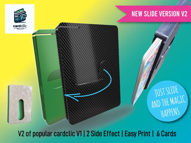 CardClic Easy Slider Wallet, slim & strong