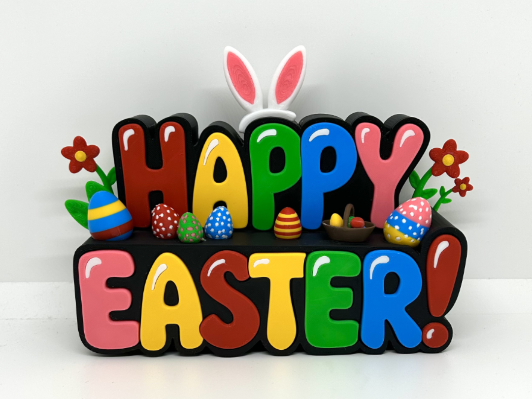 Miniatura 1 do modelo 3D Three-dimensional happy easter  - Multi-part