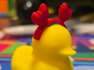 heart headband for rubber duck