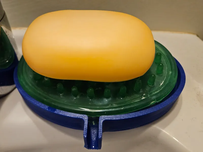 Tray for plastic soap holder