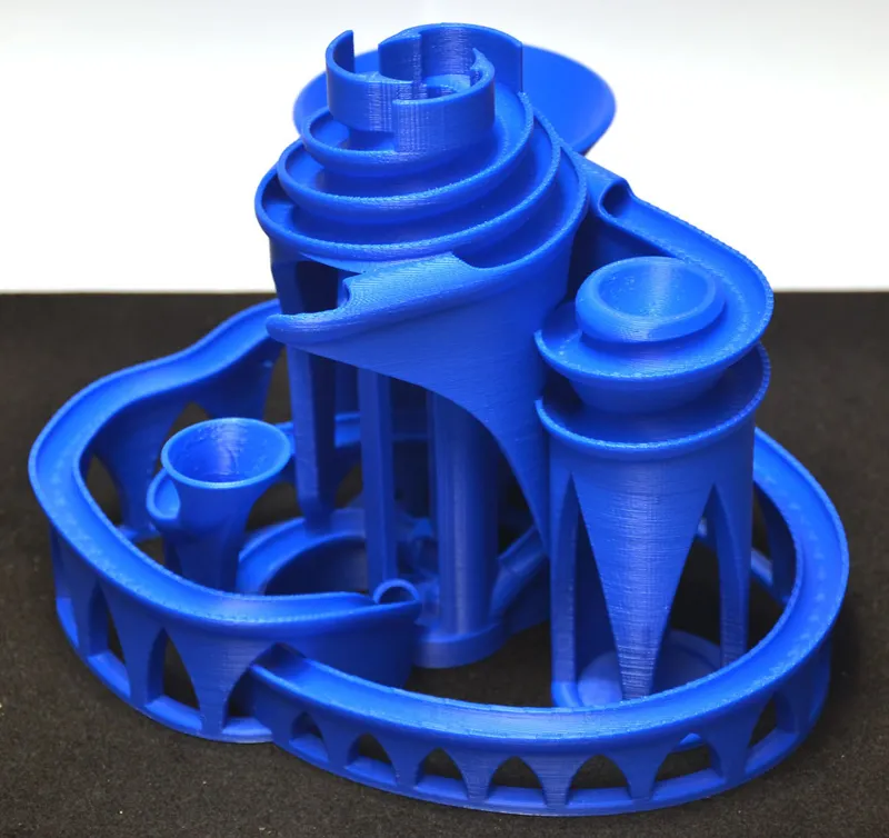 The Cyclone: triple lift, triple track marble machine