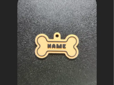 Costomizable dog bone keychain