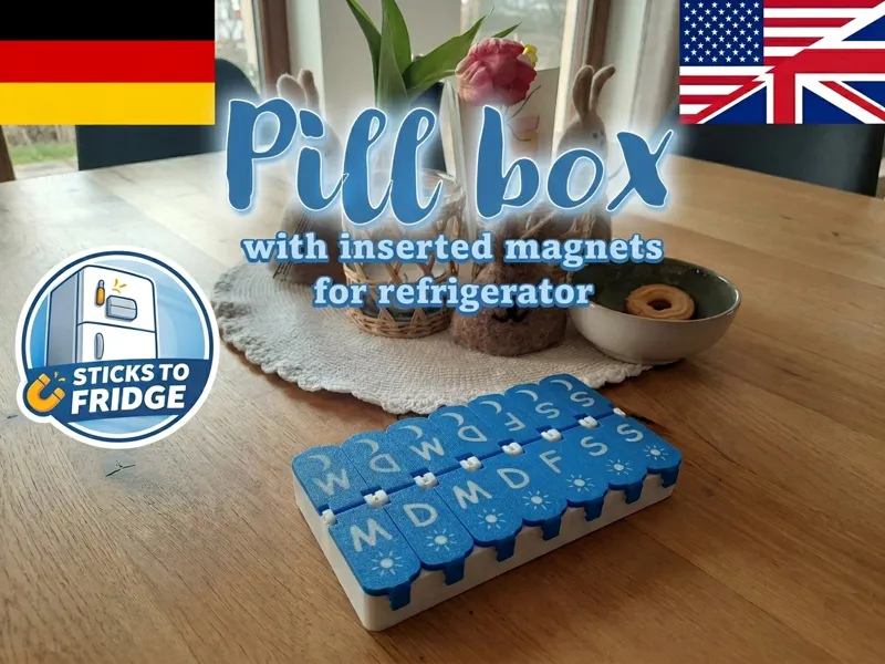 Magnetic pill box
