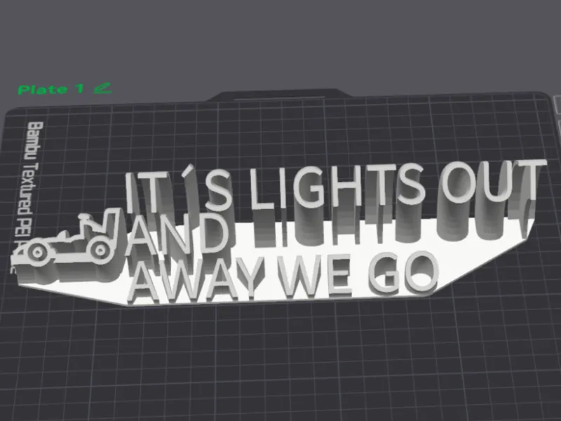 Its lights out and away we go