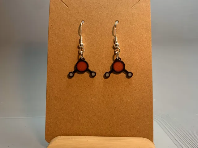 H2O molecule earrings