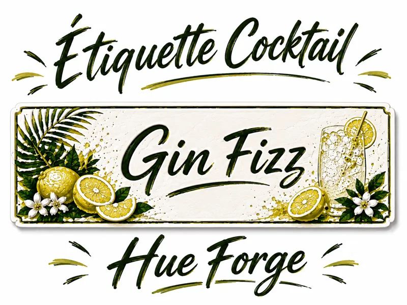 Gin Fizz - Étiquette Cocktail