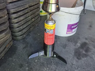 Camping gas catridge holder