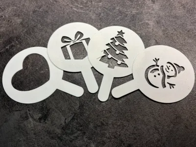 Christmas coffe stencils