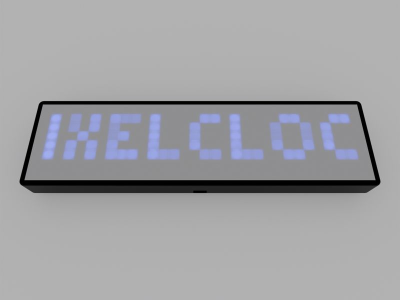 Wall mounted 8x32 LED Matrix Clock