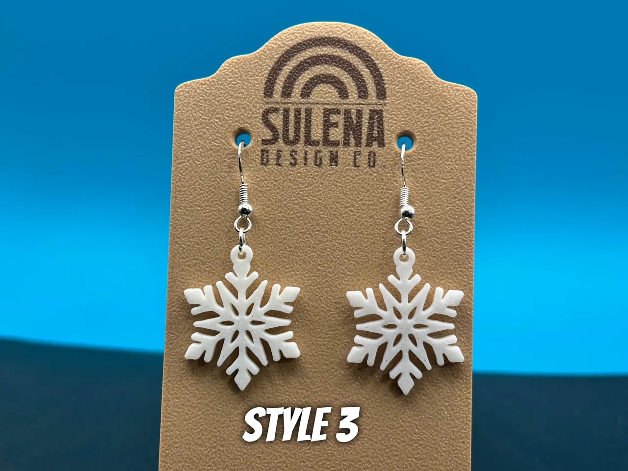Christmas Snowflake Earrings | Quick Print view 4