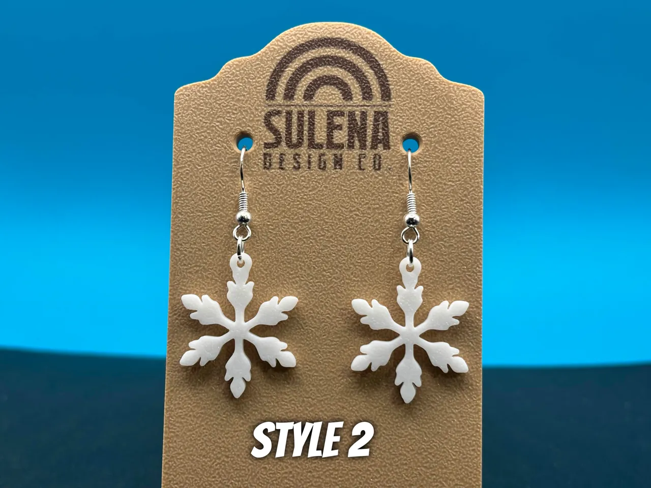Christmas Snowflake Earrings | Quick Print view 3