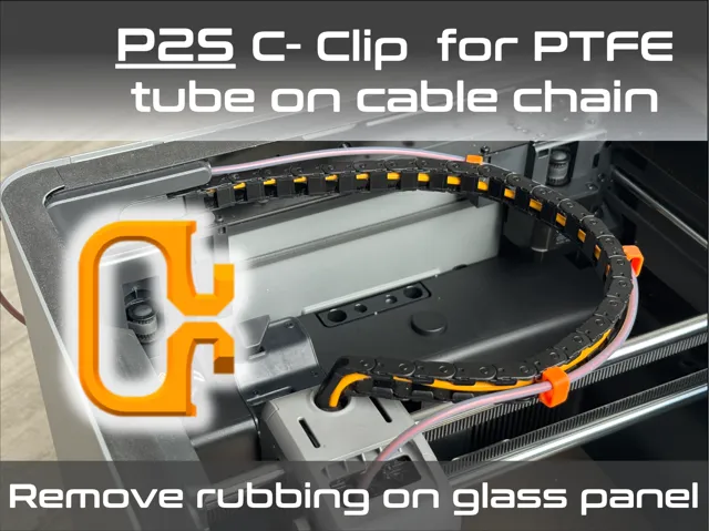 P2S No-Rub C-Clips (PTFE tube on cable chain)