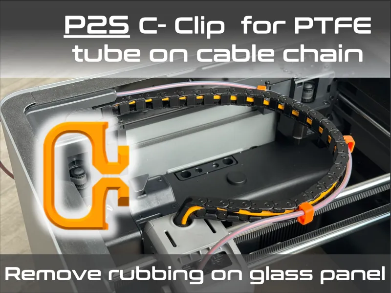 P2S No-Rub C-Clips (PTFE tube on cable chain)