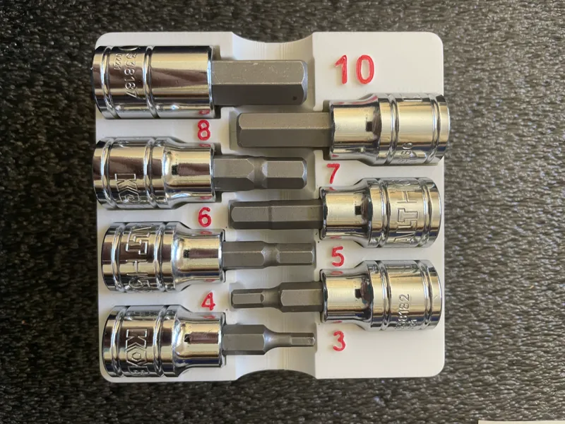 GRIDFINITY Kobalt 7 3/8 Hex Bit Driver Socket Set
