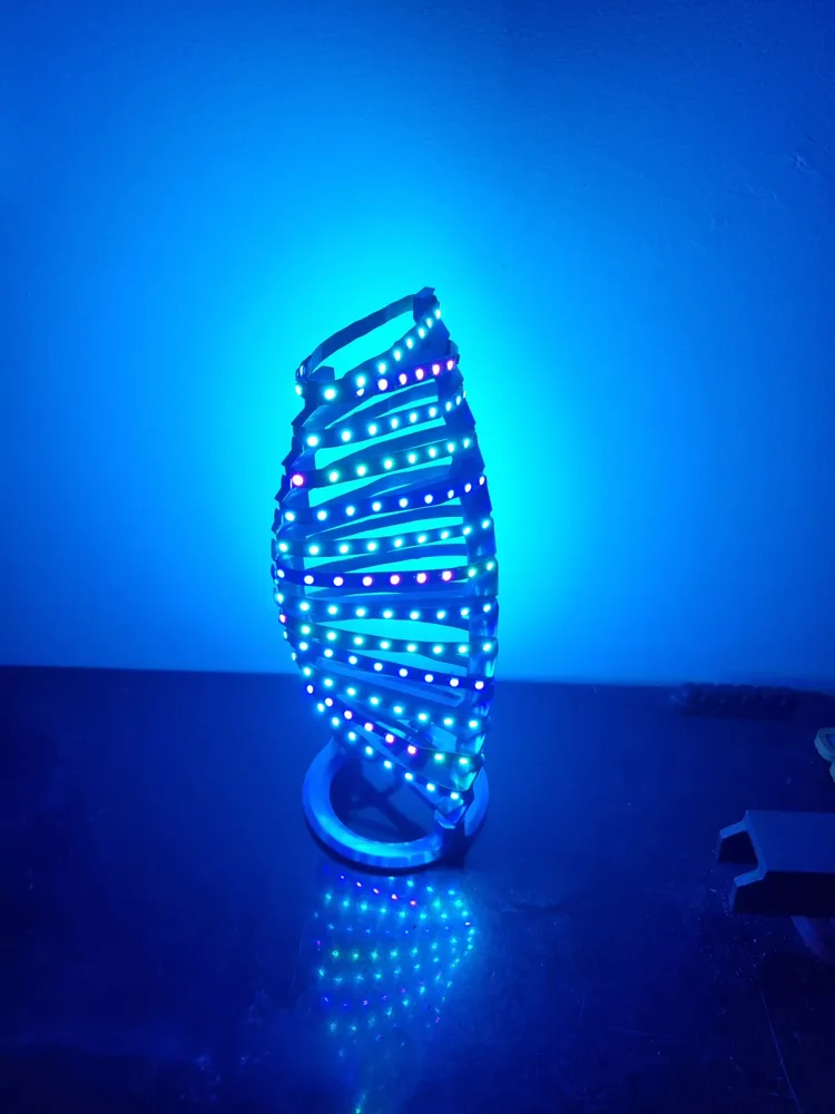 LED Strip DNA Helix Lamp - Free 3D Print Model - MakerWorld