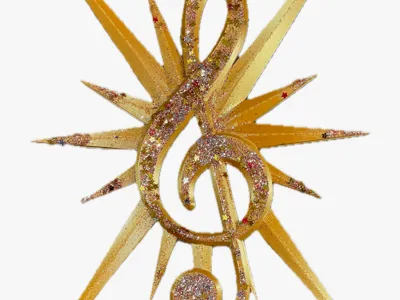 Star Treble Clef Christmas Tree Topper