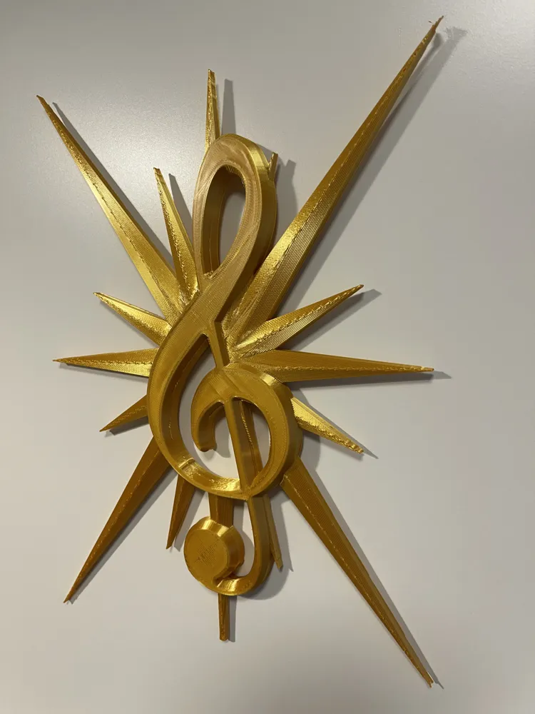 Star Treble Clef Christmas Tree Topper - Free 3D Print Model - MakerWorld