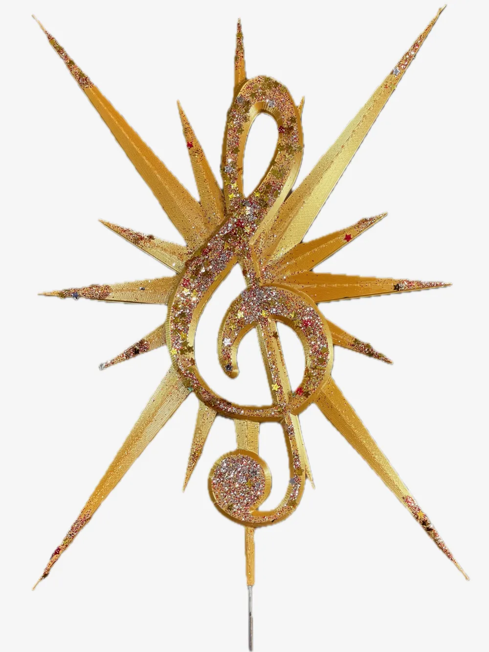 Star Treble Clef Christmas Tree Topper - Free 3D Print Model - MakerWorld